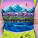 Sequim Gazette photo by Matthew Nash/ If you see this colorful jersey on Sequims roads, it belongs to one of the 70 Women on Wheels (WOW), a cycling group of women ages 55-80. The jersey was co-designed by Natalie Elfant.