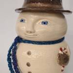 Photo courtesy of Blue Whole Gallery / Snowman ceramic by Janet Piccola.