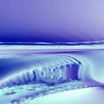 Artwor/kPHOTo courtesy Blue Whole Gallery
Ice Surf, a fractal on metal piece by Dan Brewer and Karen Teig, featured artists at the Blue Whole Gallery in October.