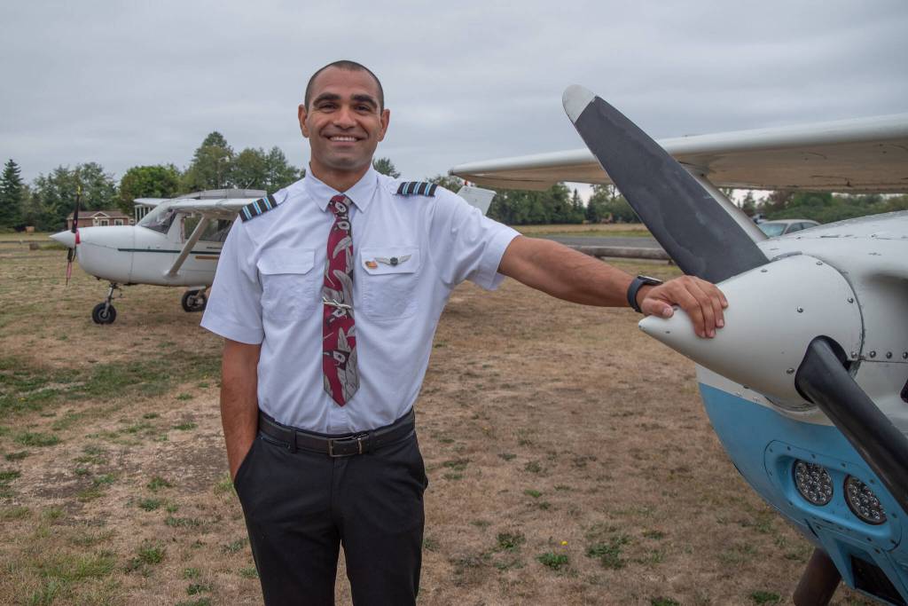 Sequim Gazette Photo by Emily Matthiessen / Cenk Özer runs the Anatolian Eagle Flight Academy at the Sequim Valley Airport utilizing two Cessna airplanes, with a plan to purchase a third airplane soon.