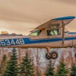 Photo by Jesse Nichol / Anatolian Eagle Flight Academy instructor Cenk Özer flies with student Connor Bear in a 1980 Cessna 152 trainer airplane.