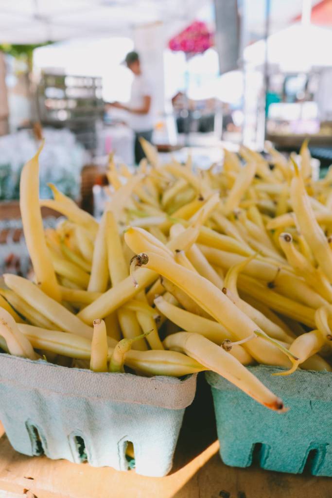 Photo by Bailey Loveless/SFAM
Wax beans a banana-colored variety of green, uncommonly found in conventional grocery stores, but oh so delicious and available at Rhea Sunshine Farms booth.