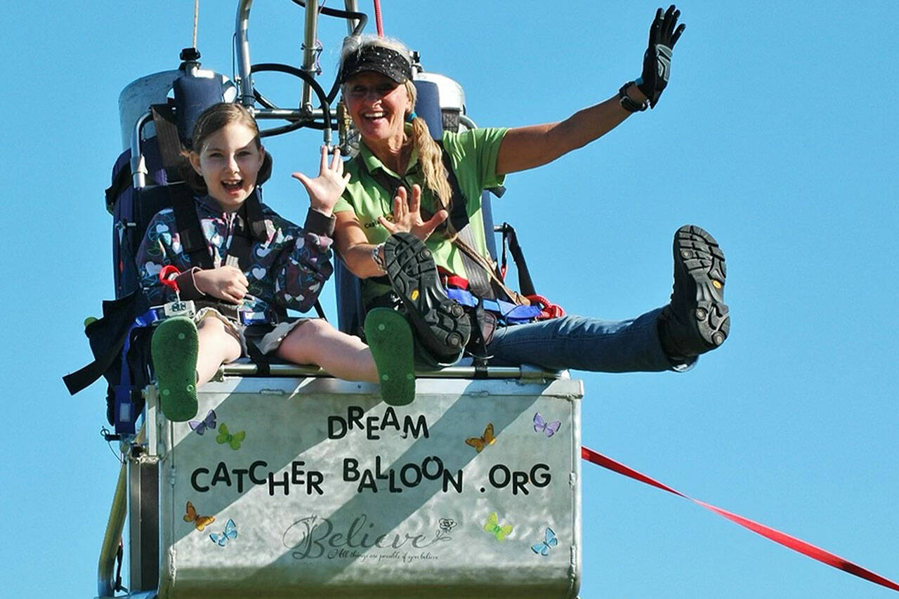Photo courtesy Captain-Crystal Stout
The Dream Catcher Balloon comes to Sequim Community Church as a special event by The Lodge at Sherwood Village on Oct. 4. The balloon program is a nonprofit that offers rides to people of all ages and mobility levels.