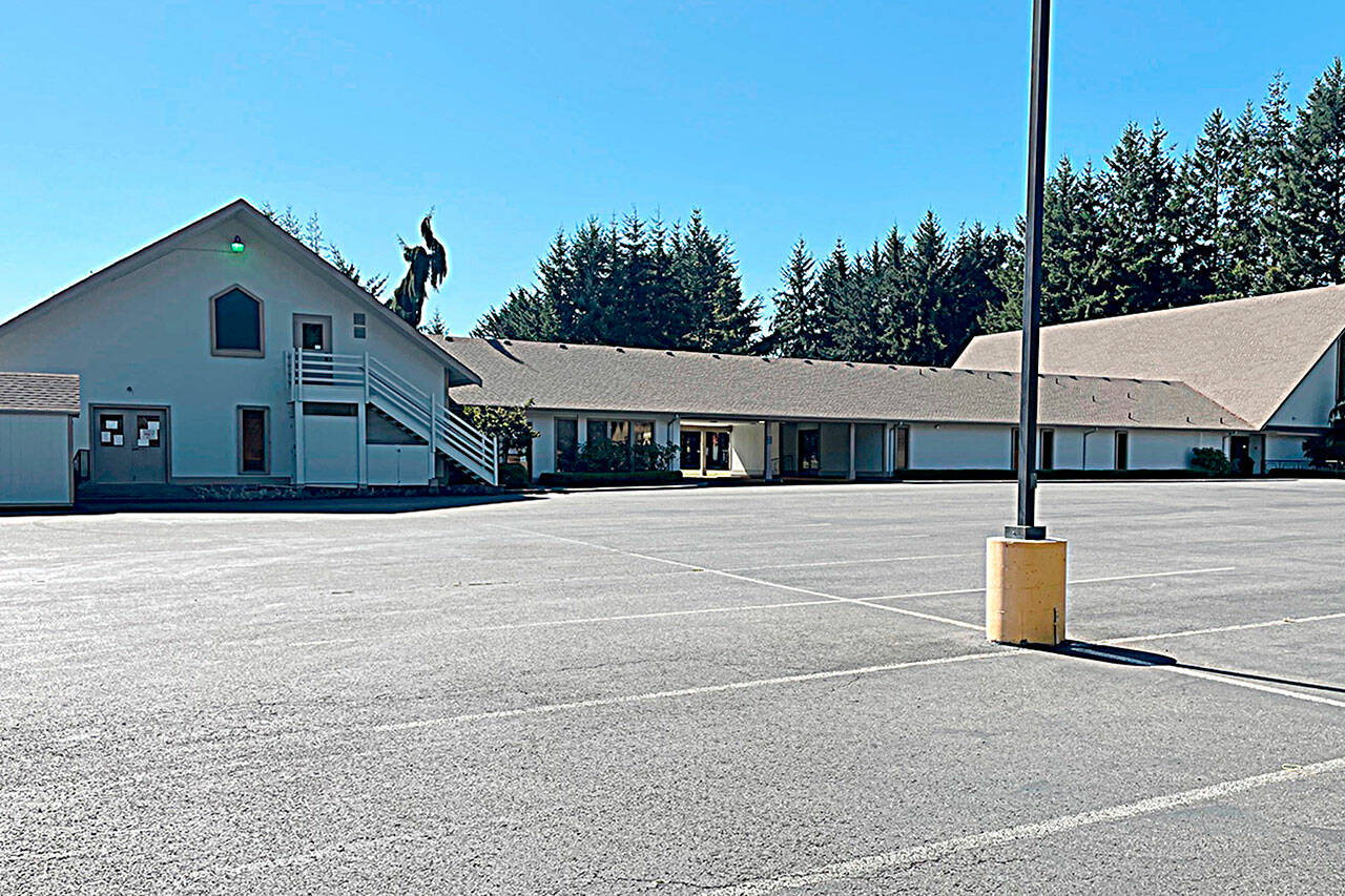 Sequim Gazette photo by Matthew Nash
Clallam County Sheriff deputies arrested a man on Sept. 16 after he allegedly attempted to hit four children with his car and struck a deputys vehicle while driving away in the Sequim Seventh-day Adventist Church parking lot.