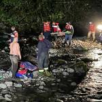 Photo courtesy Chris Turner
Clallam County Fire District 3 conducts a rescue on Sept. 28 for an injured teenager in the Dungeness River.