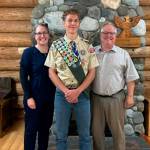 Photo courtesy Henninger family/ 
Jack Henninger recently received his Eagle Scout badge. Here he stands with mom Ann Marie and dad Ray.