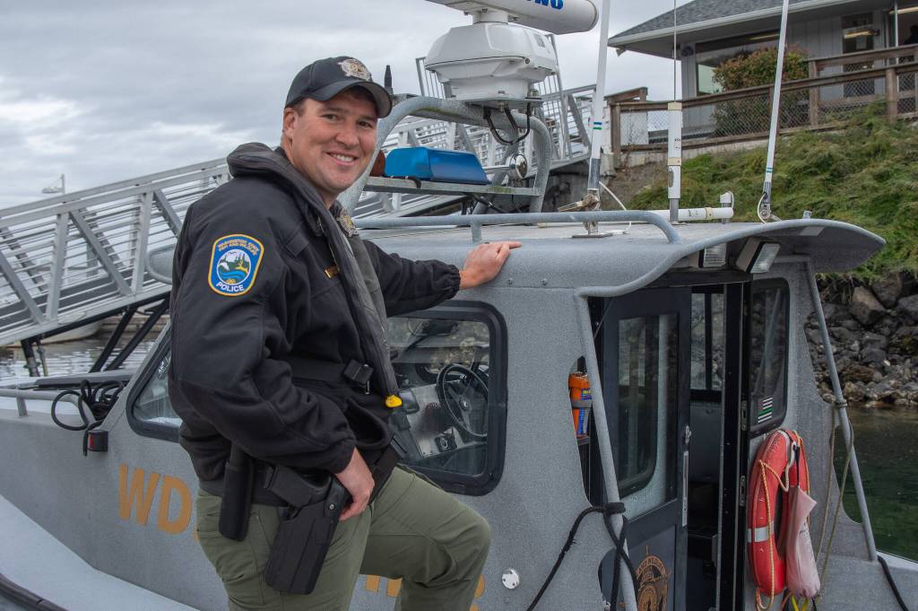 Sequim Gazette photo by Emily Matthiessen / Region 6 WDFW Lieutenant Kit Rosenberger wrote, from a young age I have always enjoyed fishing and hunting. I saw the intrinsic value of our states natural resources and wanted to make sure it is conserved for the future. My mother recently showed me a school project from 2nd grade class she had saved where we had to write about what we wanted to be when we grew up. I had written all the way back in 2nd grade about how I wanted to be a Game Warden.