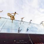 BANDALOOP leaps across this new building, showcasing their otherworldly talent. Photo courtesy of Keith Ross.