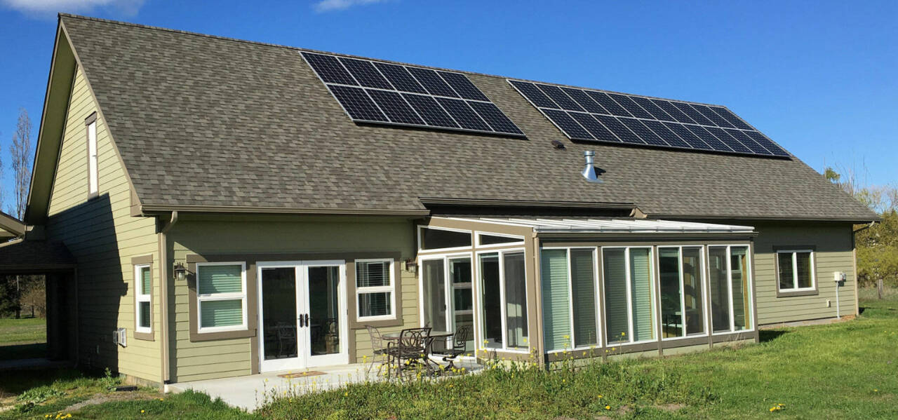 Photo courtesy Dave Large/ A 2,200-square-foot, net-zero passive home that produces more energy than it uses is part of the National Solar Tour from 9 a.m.-5 p.m. Saturday, Oct. 7, at 173 Griffith Farm Road in Sequim. A second home at 1328 Bent Cedars Way, Port Angeles, is also open from 10 a.m.-4 p.m. No appointments needed.