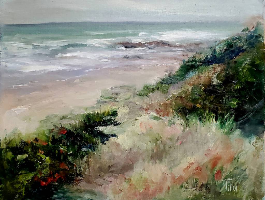 Artwork by Linda Tilley
To Sea by Linda Tilley, guest artist at the A. Milligan Art Studio and Gallery during First Friday Art Walk in October.