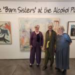 Photo courtesy of the Barn Sisters / From left, Barn Sisters Mary Franchini, Susan Gansert Shaw and Lynne Armstrong welcome visitors to the Old Alcohol Plant (310 Hadlock Bay Road) in Port Hadlock for the opening of their art exhibit on Oct. 1. The exhibit continues through Nov. 29. A percentage of all artwork sales will go toward housing those in need, organizers note. See rockhollowsarts.com.