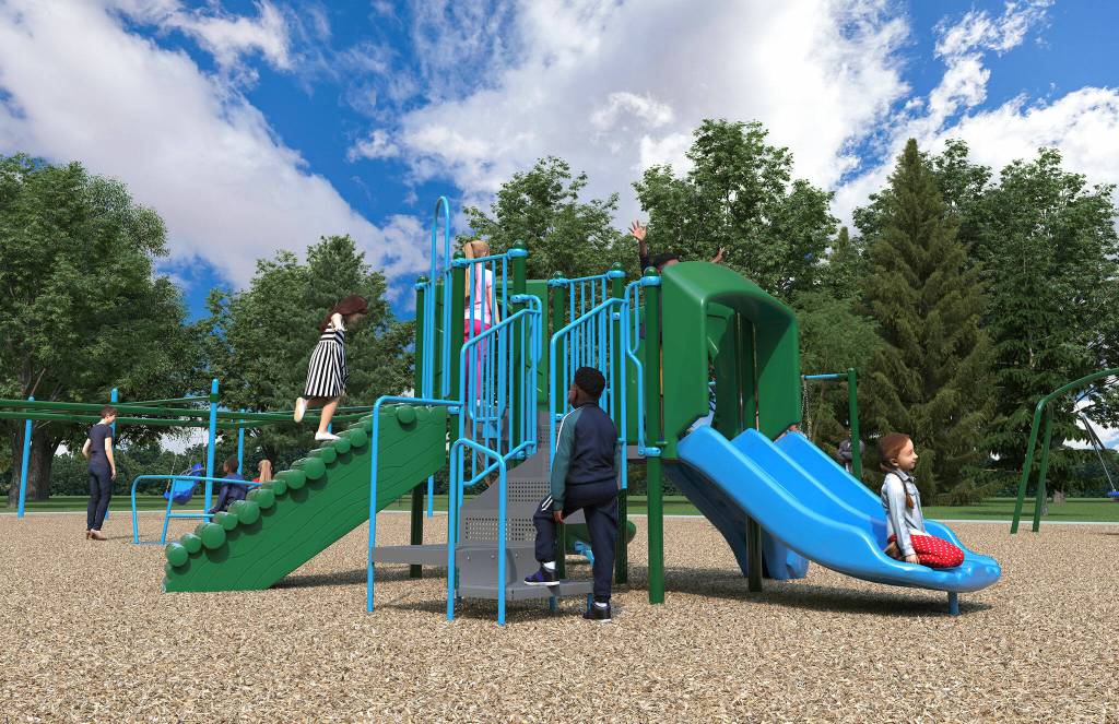 Photo courtesy Olympic View Church/ The Gathering Grounds second phase at Olympic View Church includes a preschool structure along with inclusive playground equipment for all ages and abilities. More information and donations can be found at <a href="https://gatheringgroundsequim.com" target="_blank">gatheringgroundsequim.com</a>.