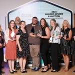 Photo by Shanna Paxton Photography
Washington Festival and Events award winners from the Olympic Peninsula include, from left: Gail Ralston, Washington Festival and Events Volunteer of the Year; Jess Grello, office manager for Field Arts & Events Hall; Peter Metz, Juan de Fuca Foundation for the Arts (JFFA) board member; Kristin Smith, box office and patron experience manager with the Field Arts and Events Hall; JFFA executive director Kyle LeMaire; JFFA operations manager Kari Chance; Victoria Jones, executive director/race director for the Port Angeles Marathon Association; Lindsay Fox, chief growth officer for the Olympic Medical Center Foundation, Bruce Skinner, executive director of the Olympic Medical Center Foundation.