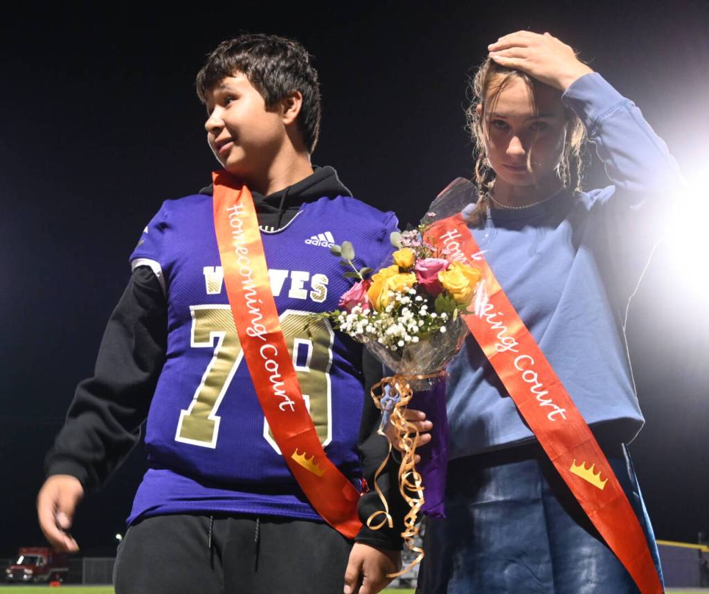 Sequim Gazette photo by Michael Dashiell / Freshman royalty Kingston Stevens and Olive Bridge