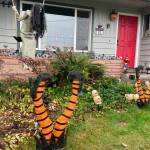 Sequim Gazette photo by Matthew Nash/ Creepy scenes abound at the Henning household off Old Olympic Highway this Halloween season.