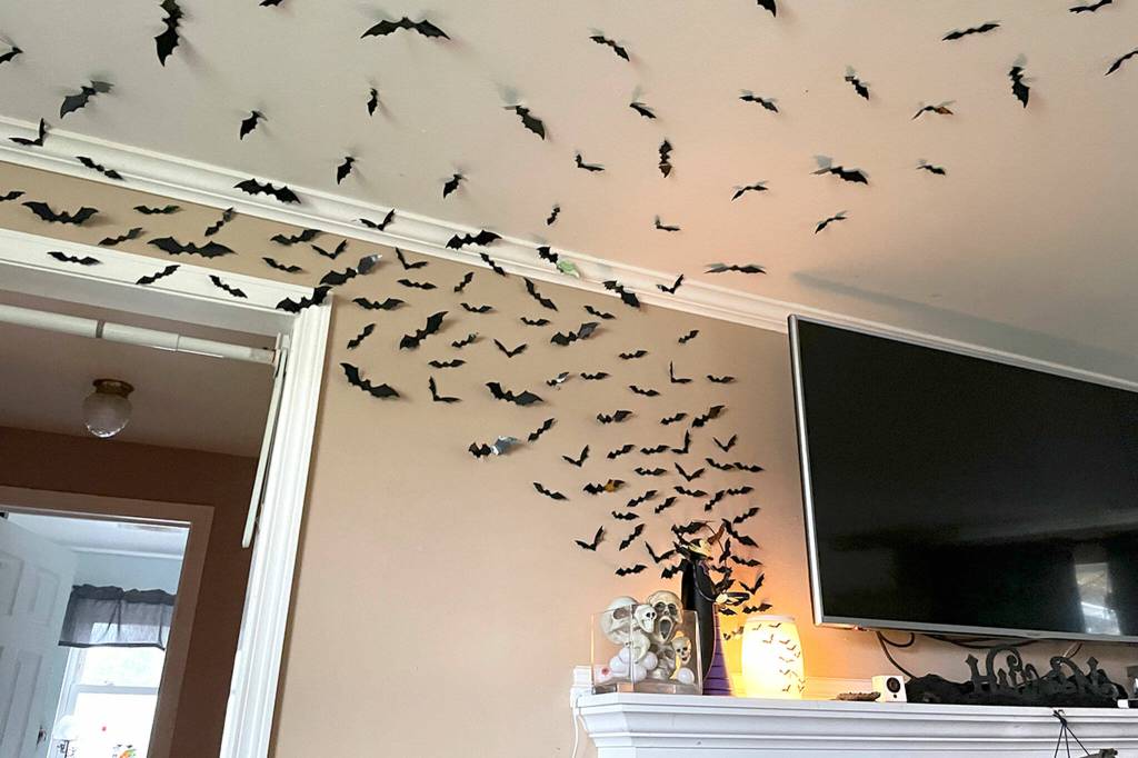 Sequim Gazette photo by Matthew Nash/ Inside the Henning home is a neat bay effect coming from a lamp on their mantle.