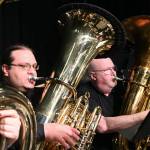 Photo courtesy Richard Greenway, Sequim City Band/ Sequim City Band tubists Seth Doherty and Jeff Benedict perform at the bands October concert last year.