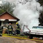 Photo by Chris Turner, Clallam County Fire District 3/ Firefighters extinguished a recreational vehicle fire early on Oct. 23 in the Sequim area.