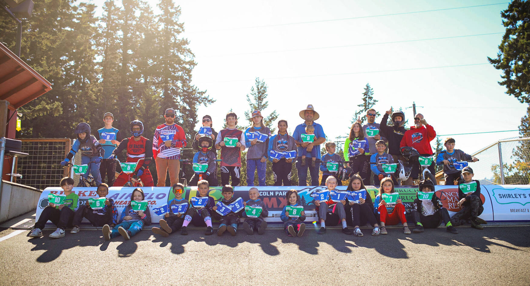 Photo by Lexie Winters
State plate winners from the Lincoln Park BMX track gather at the Lincoln Park track in early October. Plate winners include Teyah Elofson-Cross, Kylin Weitz, Nyah Langdon, Trinity Gaither, Bennett Gray, Bradan Gray, Jackson Beal, Zach Slota, Silas Ruder, Ellie Schmedding, Aspen Maxfield, Easton Schmedding, Carmelo Kompkoff, Logan Gray, Bennett Gray, Kristopher Giffin, Matthew Graham, Chloe Holloway, Danny Goettling, Daniel Stroup, Chloe Maxfield, Ellie Perez, Graysen Pinell, Kali Hopper, Ryker Rossi, Thomas Schroeder, Toby Kreider, Cash Coleman, Anthony Perez and Greg Volker. Not pictured are plate winners Mason Wilcox-Olton, Kameron Langdon, Cory Cooke, Levi Oravetz, Jason Faris, Mylee Schroeder, Gideon Oravetz, Thomas Penn, Nyah Langdon, Makaylie Underwood, Ryan Albin Jr. and Adam Oravetz.