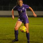 Sequim Gazette photo by Michael Dashiell / Sequims Raimey Brewer traps the ball in Bremerton territory as the Wolves take on the Knights at home on Oct. 24.