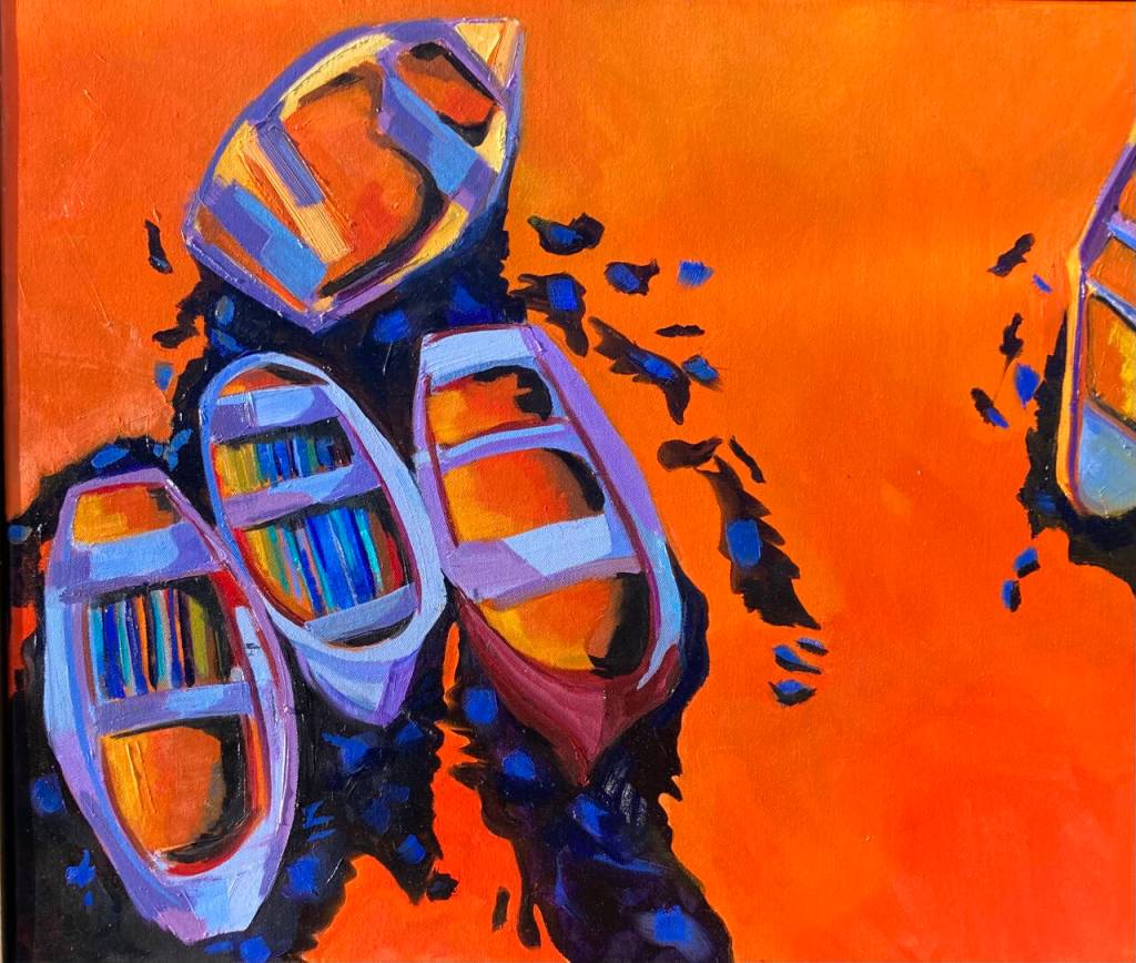 Artwork courtesy of Strait from the Artists / Sunset on Cinque Terre by Jinx Bryant, a featured artist on the 2023 Strait from the Artists Studio Tour set for Nov. 11-12.