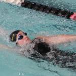 Sequims Ava Shinkle competes at the West Central District 3 meet on Nov. 4. Shinkle placed third in the 200 individual medley and fourth in the 100 butterfly.