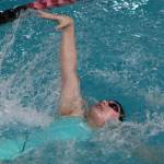 Photo by Eric Ellefson / Melia Nelson competes at the West Central District 3 meet on Nov. 4. Nelson was ninth in the 100 butterfly and 11th in the 200 yard freestyle.