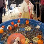 Keith Thorpe/Olympic Peninsula News Group/ Fern Ollerman, 7, of Sequim nets skulls in a fish tank hoping for treats during Saturdays Scaredy Cats Howl-o-ween Fall Festival & Haunted House at the Olympic Peninsula Humane Societys Kitty City cat campus near Carlsborg. The event featured food, music, treats and a variety of spooky decore, including an animatronic haunted house. The festival was a benefit for the societys operations.