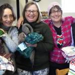 Photo courtesy of Dungeness Valley Lutheran Church / Dungeness Valley Lutheran Church crafters (from left) Amanda Beitzel, Karen Turner, Laura Campbell, Kathy Nichols and Myrna Juergens prepare items for the churchs annual Yuletide Bazaar, set for 9 a.m.-3 p.m. on Saturday, Nov. 18.