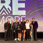 Photo courtesy of Anytime Fitness-Sequim
Anytime Fitness co-founders president Dave Mortenson (far left) and CEO Chuck Runyon (far right) present staff of Anytime Fitness-Sequim with the companys Most Improved Franchise earlier this month. Pictured, from left, are manager Eric Hermosada, co-owner Evan Hurn, co-owner Makayla Payne, coach Adrienne Haggerty, coach Patrick McCrorie and coach Lisa Cullen.