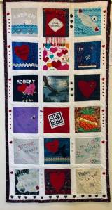 Photo courtesy of North Olympic Library System / An AIDS Memorial Quilt panel courtesy of Kitsap Public Health District will be on view during the World AIDS Day: Art in the Library exhibition opening event at the Port Angeles Library on Dec. 1.
