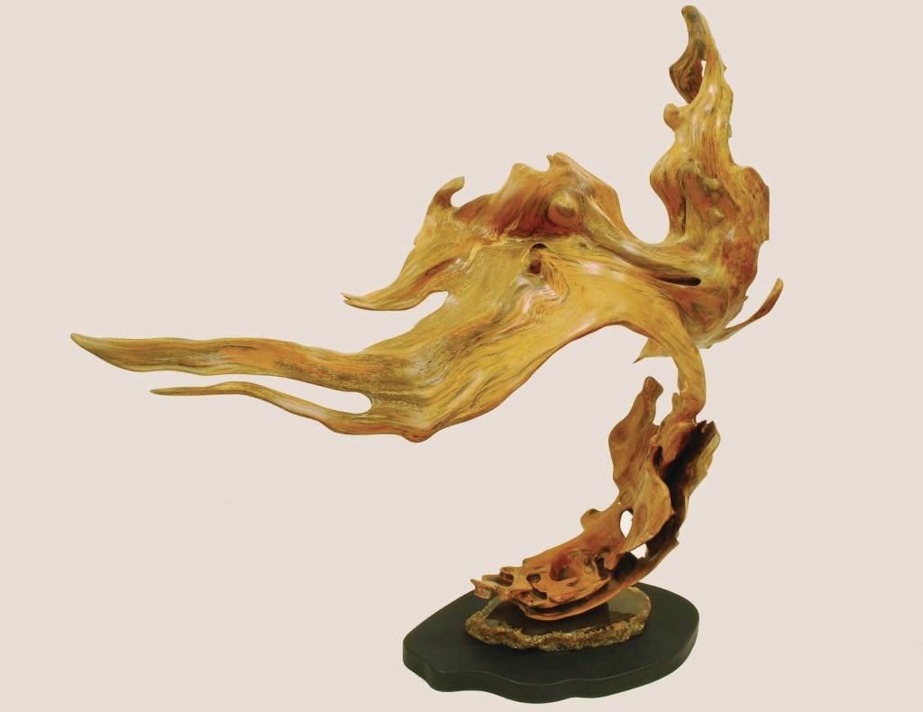 Photo courtesy of Olympic Driftwood Sculptors
Nebula by Tuttie Peetz, who, along with other Olympic Driftwood Sculptors, offer their artistry at an exhibit at Sequim Museum & Arts in December.