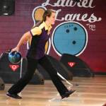 Sequim Gazette photo by Michael Dashiell
Sequims Nikoline Updike, pictured here bowling against Klahowya on Nov. 16, bowled a 188-pin first game against Bremerton on Nov. 21.