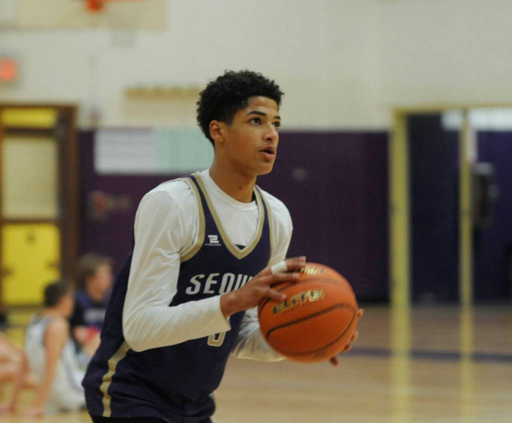 Sequim High sophomore Solomon Sheppard led the Wolves with 21 points and nine rebounds in a season-opening win at Klahowya in late November.