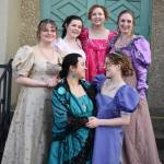 Photo courtesy of Port Angeles Community Players
Cast members of Georgiana & Kitty - Christmas At Pemberley enjoy a recent Jane Austen Tea. Pictured are (back row, from left) Wesley Vollmer, Olivia Wray, Cecie Gonzales McClelland and Sunshine Pederson, and (front row, from left) Poet XIX and Belle Robinson.
Photo courtesy of Port Angeles Community Players / Cast members of Georgiana & Kitty  Christmas At Pemberley enjoy a recent Jane Austen Tea. Pictured are (back row, from left) Wesley Vollmer, Olivia Wray, Cecie Gonzales McClelland and Sunshine Pederson, and (front row, from left) Poet XIX and Belle Robinson.