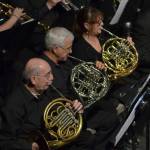 Photo by Richard Greenway/Sequim City Band 
The Sequim City Band hosts its Sounds of the Season concert in the Donna M. Morris Theater at the Field Arts & Events Hall in Port Angeles on Dec. 17. Pictured are band French horn players Bob Becker, Dan Servos and Esther Eagle.
