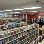 Sequim Gazette photoS by Matthew Nash
In March 2024, North Olympic Library Systems leaders anticipate their staff and a moving company relocating the contents of the Sequim Library to the former Brians Sporting Goods space. The library will close during the move and will have a temporary space open for about a year while the current library space is renovated and expanded.