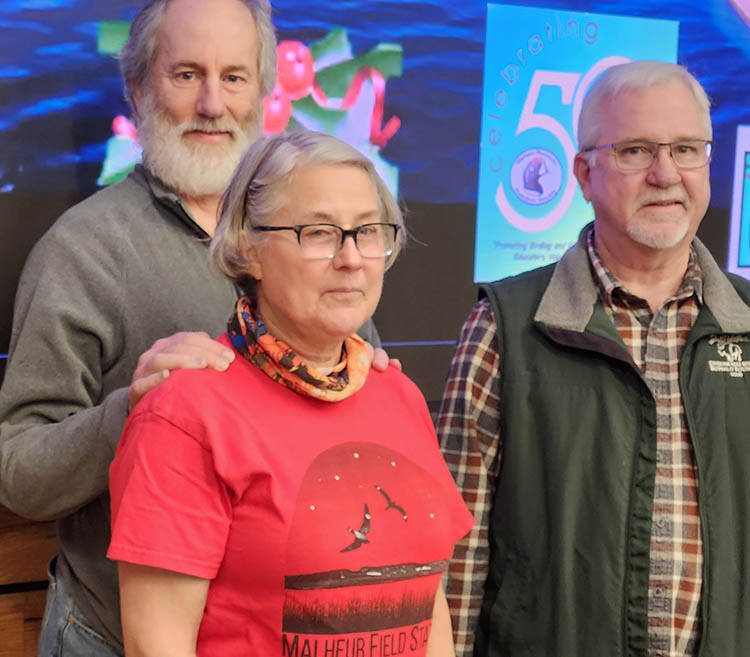 Photo courtesy of Olympic Peninsula Audubon Society
From left, Matt McCoy, Kathy McCoy and Gary Brundige join Lorraine Eckard (not pictured) in hosting Native Plants for Better Backyard Birding, the next Backyard Birding series event set for Jan. 6 at the Dungeness River Nature Center.