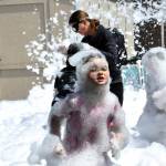 Sequim Gazette photo by Matthew Nash/ Six-year-old Lyla Huffman of Sequim plays in the foam during the Irrigation Festivals Family Fun Days in May. Her mom said she was having a blast. Local business Strait Up Foam Fun came to Carrie Blake Community Park to offer children and adults the chance to play in the eco-friendly, biodegradable foam for hours.