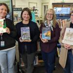 Photo courtesy of North Olympic Library System
Sequim Library staffers share their favorite reads from 2023. Pictured, from left, are Charlotte McGrew, Corrina Desmarais, Alisa Weiss and Ellen Schvetz.