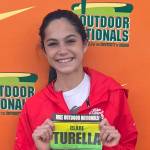 Photo courtesy of Turella family 
Clare Turella of Sequim celebrates a 10th-place finish in the high jump (Emerging Elite division) at the Nike Outdoor National track and field meet in 2023.