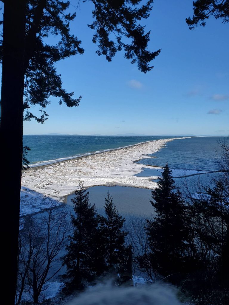Photo courtesy of Karen Parker
Snow blankets the Dungeness Spit on Friday, Jan. 12.