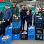 Photo courtesy Peninsula Adventist Elementary School
Peninsula Adventist Elementary School students helped during winter break at the Sequim Food Bank. They included, from left, parent Randal Wilson, Andrew Larson, Seth Larson, Isabella Salazar, Elora Wilson, Elyssa Cunningham, Max McMurray, Liam Shelley and teacher Lynn Berg.