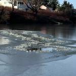 Photo courtesy Clallam County Fire District 3/ A 14-year-old Seattle-area boy was rescued by bystanders and first responders who fell through ice in a Diamond Point lagoon.