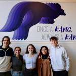Photo courtesy of Washington State Journal / Students who pushing for an anti-overdose drug for schools are, from left, Theodore Meek, Joanna Lymberis, Olivia Milstein, Sofia Lymberis and Reilly Jones. With a mascot of kangaroos, Lake Washington High School is a public school in Kirkland.