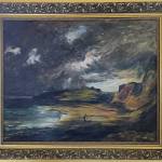 Photo courtesy Carrie Rodlend/ Weymouth Bay (1816) by John Constable is reimagined for Carrie Rodlends A Taste of Art show for the month of February in The Ramen Shop, 138 W. Washington St.