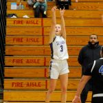 Sequim Gazette photo by Matthew Nash/ Jolene Vaara goes up for a shot against North Mason.