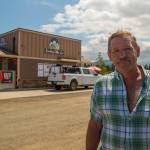 Sequim Gazette file photo by Emily Matthiessen / Tracy Bloom, pictured here speaking about his new business Country Coffee and Grub from the parking lot of Bloom Town in Carlsborg, unexpectedly died at his Sequim home on Jan. 22.