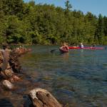 Photo courtesy of Gail Green and Grant Herman / Kayakers explore the shipwrecked remains of the Fedora, a 282-foot-long bulk carrier that sank in 1901 in Lake Superior.