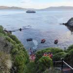 Photo courtesy of John Popinski / Disembarking the expedition cruise ship for shore excursion in Chile.